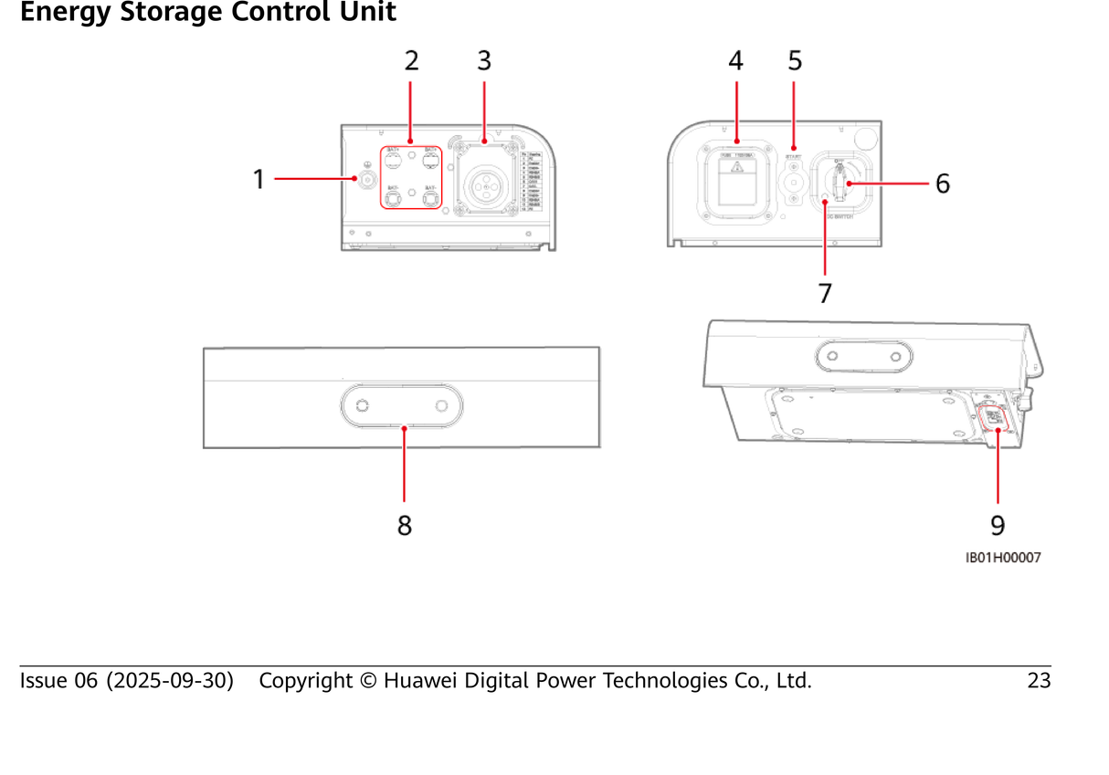 Huawei LUNA2000-10KW-C1 — technical drawing