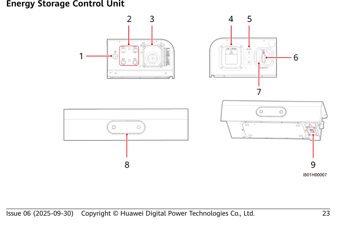 Huawei LUNA2000-10KW-C1 — technical drawing